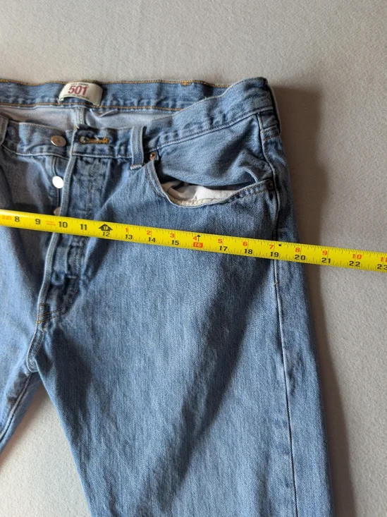 Vintage Levi's Mens Y2K 2000s 501 Original Jeans 100% Cotton Button Fly 38x32 - Picture 13 of 14